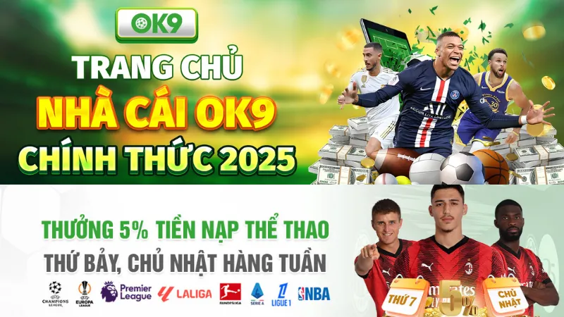 Ok9 là trang web cá cược xanh chín hàng đầu tại Việt Nam